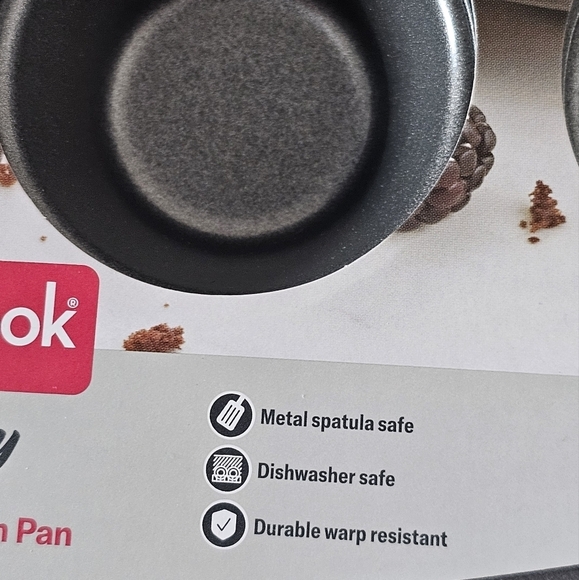 Goodcook Non-Stick Gray Bakeware Set 24 muffin & pie Pan 9 inches - Picture 6 of 9